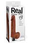 Real Feel Lifelike Toyz No. 13 Realistic Vibrator Waterproof 8.5in - Chocolate